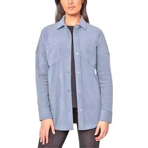 Mondetta Cozy Fleece Button Up Shirt Jacket Womens Size XL
